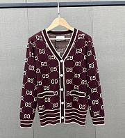 Gucci GG jacquard wool bouclé cardigan - 1