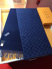 Louis Vuitton scarf ( gray/ black/ blue) - 2