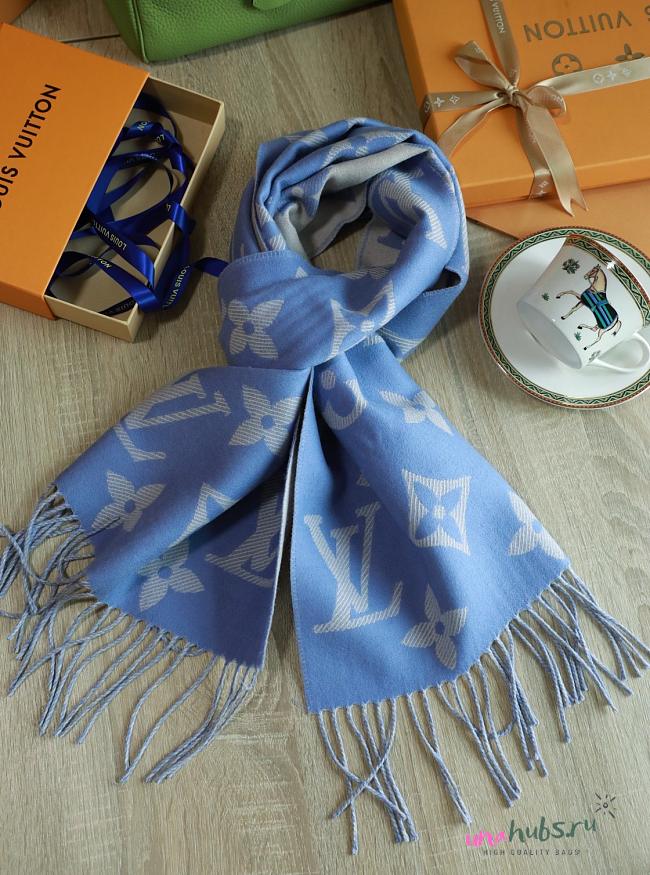 Louis Vuitton blue scarf - 1