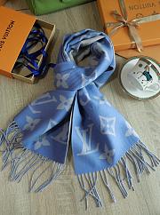 Louis Vuitton blue scarf - 1