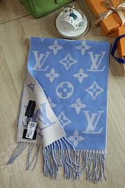 Louis Vuitton blue scarf - 5