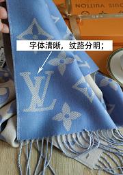 Louis Vuitton blue scarf - 6