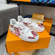 Louis Vuitton Red Trainer Sneaker  - 1