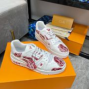 Louis Vuitton Red Trainer Sneaker  - 5