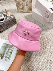 Prada pink nappa leather hat - 6