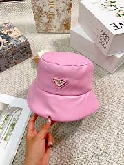 Prada pink nappa leather hat - 5