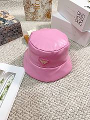Prada pink nappa leather hat - 3