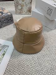 Prada beige nappa leather hat - 5