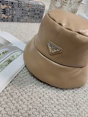 Prada beige nappa leather hat - 2