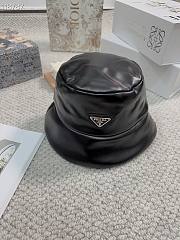 Prada black nappa leather hat - 5