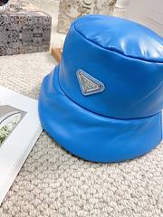 Prada blue nappa leather hat - 5