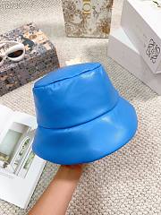 Prada blue nappa leather hat - 4