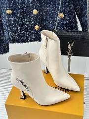 Louis Vuitton chain white short boots 9.5cm - 6