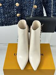 Louis Vuitton chain white short boots 9.5cm - 4