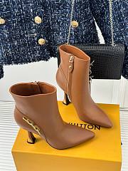 Louis Vuitton chain brown short boots 9.5cm - 5