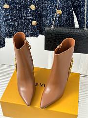 Louis Vuitton chain brown short boots 9.5cm - 3