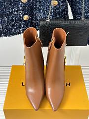 Louis Vuitton chain brown short boots 9.5cm - 2