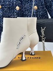 Louis Vuitton chain white short boots 6.5cm - 6