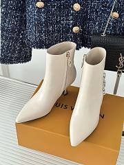 Louis Vuitton chain white short boots 6.5cm - 3