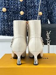 Louis Vuitton chain white short boots 6.5cm - 2