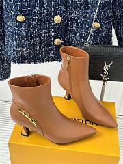 Louis Vuitton chain brown short boots 6.5cm - 4