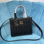 Miu Miu black matelassé mini tote bag - 1