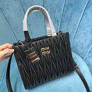 Miu Miu black matelassé mini tote bag - 3