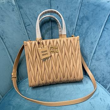 Miu Miu beige matelassé mini tote bag