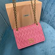 Miu Miu matelassé pink nappa leather mini bag - 5