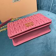 Miu Miu matelassé pink nappa leather mini bag - 3