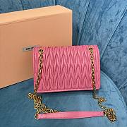 Miu Miu matelassé pink nappa leather mini bag - 2