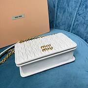 Miu Miu matelassé white nappa leather mini bag - 3