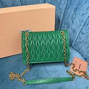 Miu Miu matelassé green nappa leather mini bag - 5