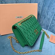 Miu Miu matelassé green nappa leather mini bag - 4