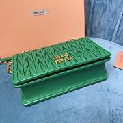 Miu Miu matelassé green nappa leather mini bag - 3