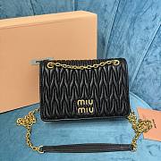 Miu Miu matelassé black nappa leather mini bag - 1