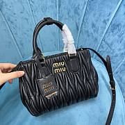 Miu Miu Matelassé black leather crossbody bag - 2