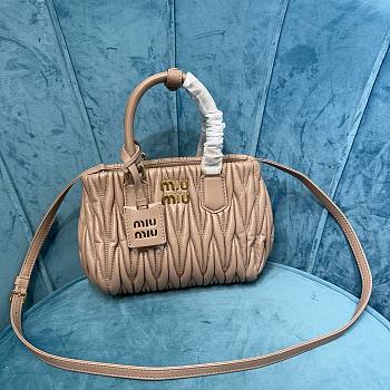 Miu Miu Matelassé beige leather crossbody bag