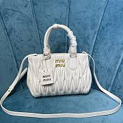 Miu Miu Matelassé white leather crossbody bag - 1