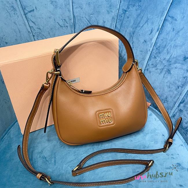 Miu Miu caramel leather small hobo bag  - 1