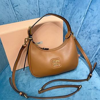 Miu Miu caramel leather small hobo bag 