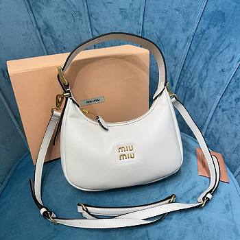 Miu Miu white leather small hobo bag