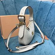 Miu Miu white leather small hobo bag - 2