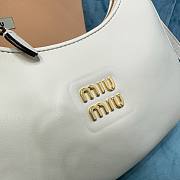 Miu Miu white leather small hobo bag - 3