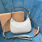 Miu Miu white leather small hobo bag - 5