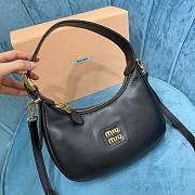 Miu Miu black leather small hobo bag  - 3