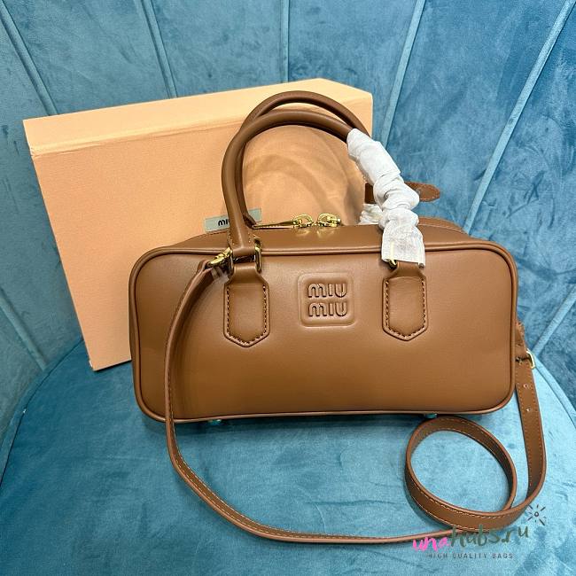 Miu Miu Arcadie Brown Leather Bag - 1