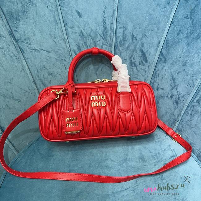 Miu Miu Arcadie nappa red leather bag - 1