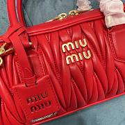 Miu Miu Arcadie nappa red leather bag - 5