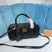 Miu Miu Arcadie nappa black leather bag - 1